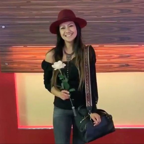 Forever 21 Accessories - Forever 21 Burgundy Red Wool Wide Brim Hat